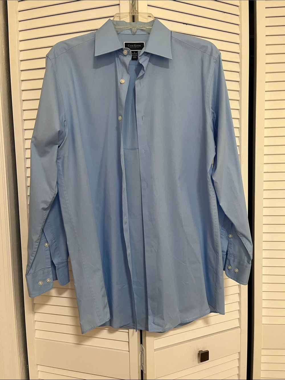Club Room Sky Blue Men's Dress Shirt - Spread Collar